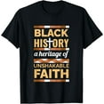 thumbnail image 1 of Unshakeable Faith Black History Month BLM Melanin Christian T-Shirt, 1 of 4
