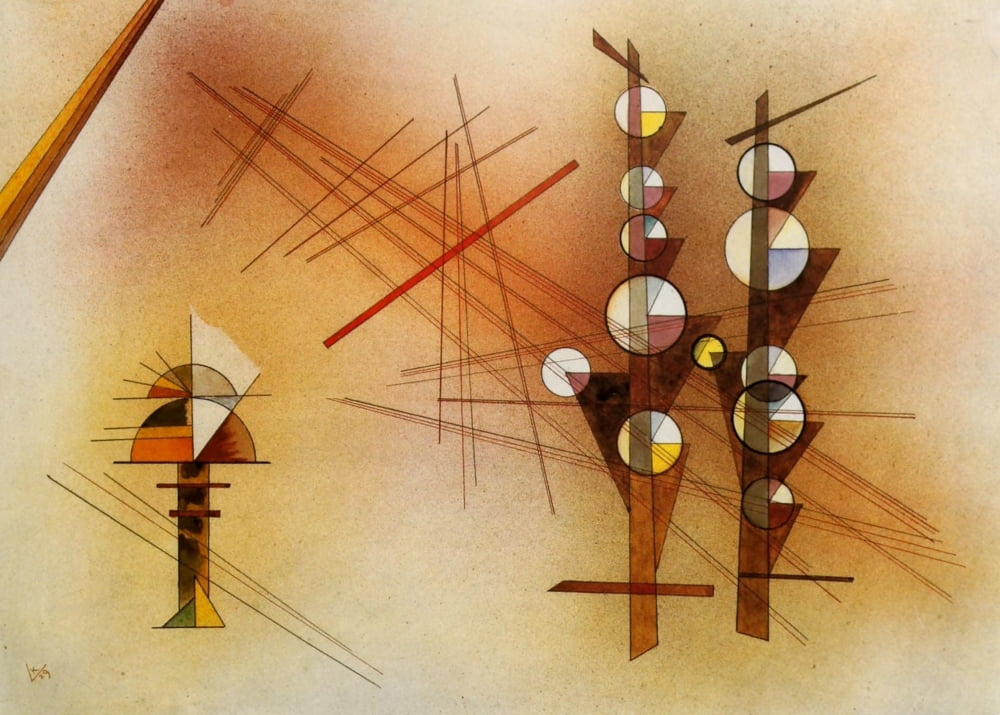 Unshaken 1929 Canvas Art - Wassily Kandinsky (24 x 36)