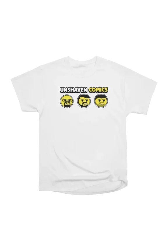 Unshaven Comics Logo T-Shirt Tee Gift For Him Merch For Her Apparel For Friend