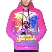 KUESCRU Unsiex Steven Univer-s Hoodie Cartoon Pullover Hoodies 3D Graphic Hooded Sweatshirts For Men Women