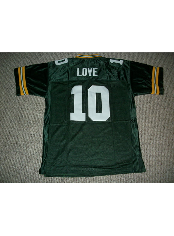 Unsigned Jordan Love Jersey #10 Green Bay Custom Stitched Green Football No Brands/Logos Sizes S-3XLs