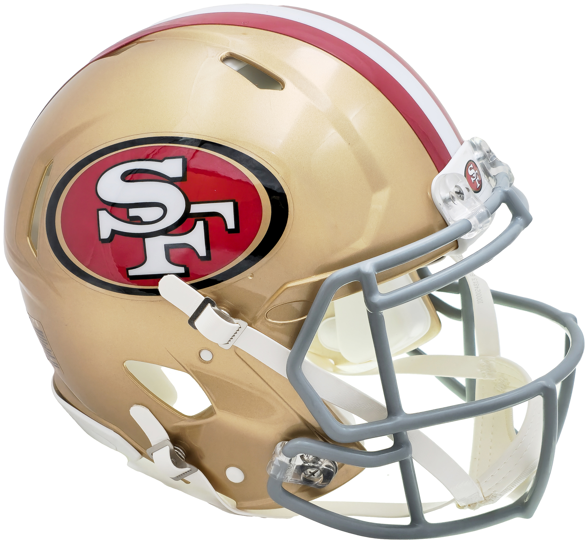 Unsigned San Francisco 49ers Gold Full Size Auth Speed Helmet 224199