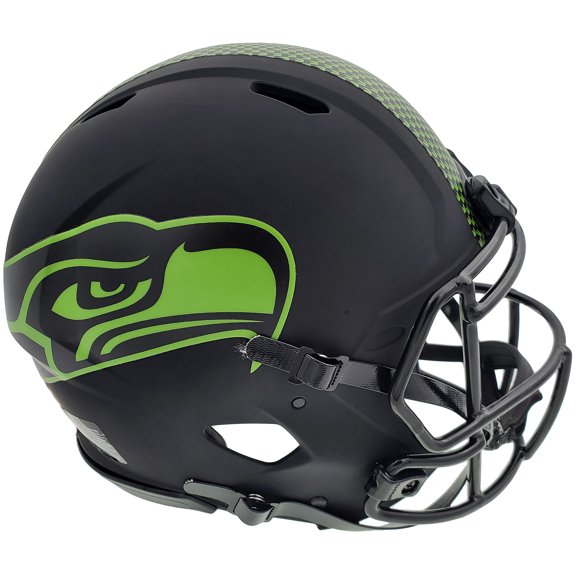 Unsigned Seattle Seahawks Eclipse Black Auth Speed Full Size Helmet 196508