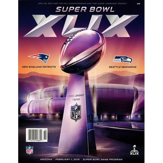 Unsigned Super Bowl 49 XLIX Program Seattle Seahawks Stock #208800