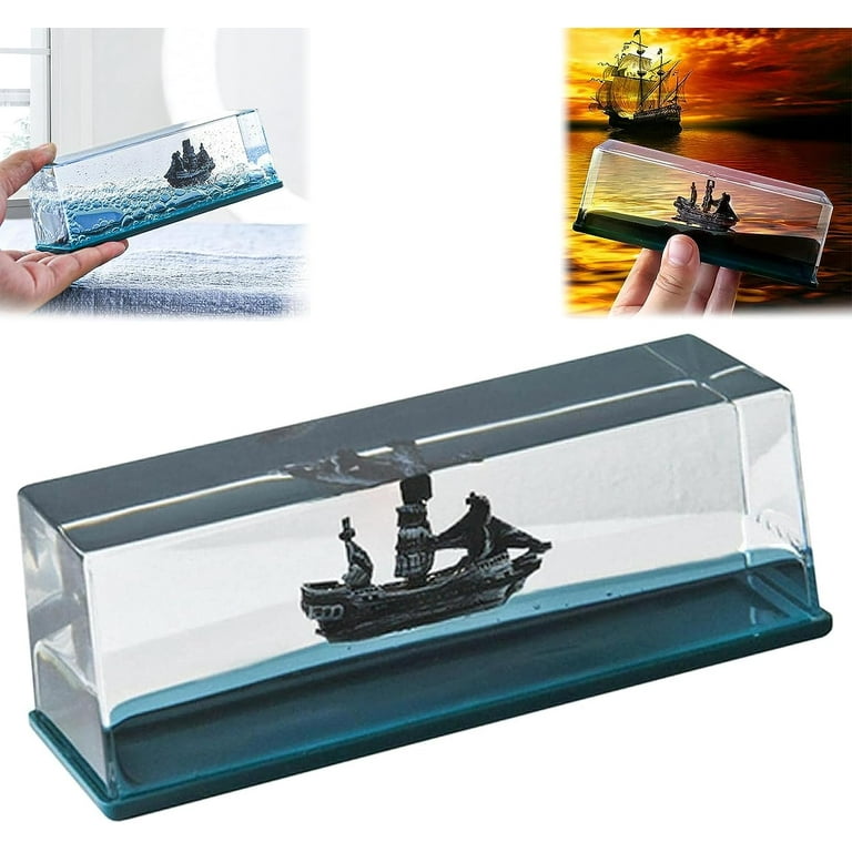 Unsinkable Boat in A Box, Cruise Ship Fluid Drift Bottle, Unsinkable Cruise Ship Toy, Cruise Ship Model Decoration, Desk Toy Gifts for Display Cases
