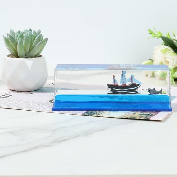 Unsinkable Boat in a Box Cruise Ship Fluid Drift Bottle Unsinkable Cruise Ship Toy Cruise Ship Fluid Drift Model Decoration Home Decoration Toys Gift