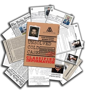 Unsolved Cold Case Files Game - Edward Munst Unsolved Murder Mystery - Perfect Date Night Game - Phys