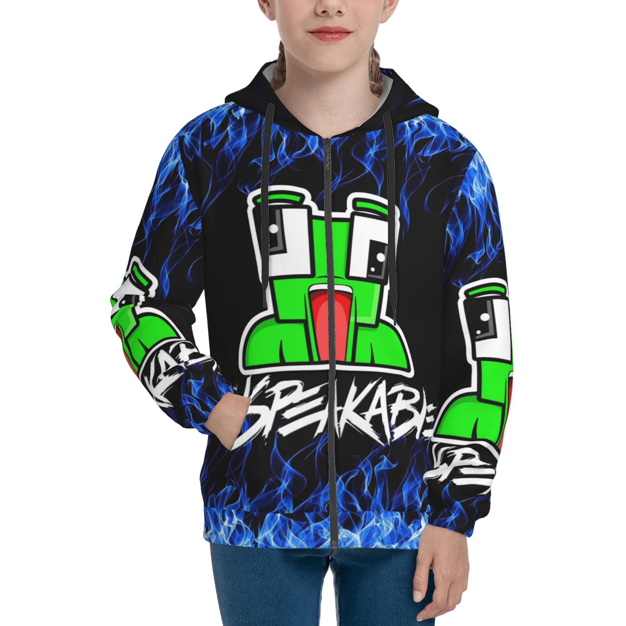 Unspeakable Kids Cartoon Zip Up Hoodie 3D Printed Pullover Sweatshirt ...