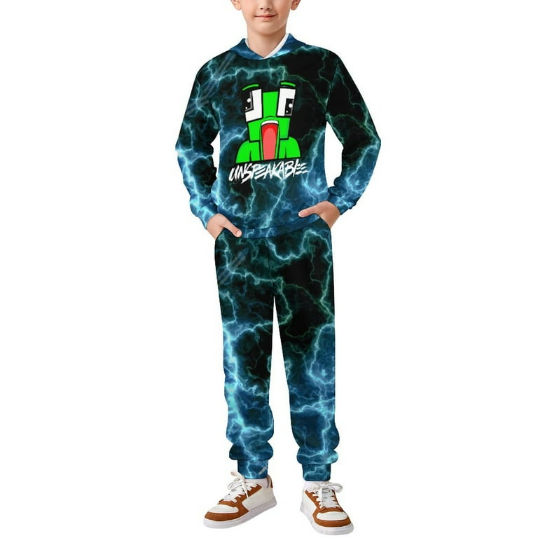 Unspeakable Tracksuit Pullover Hoodie And Sweatpants 2 Pieces Sweatsuit Jogging Pants Set for Boys Girls Walmart