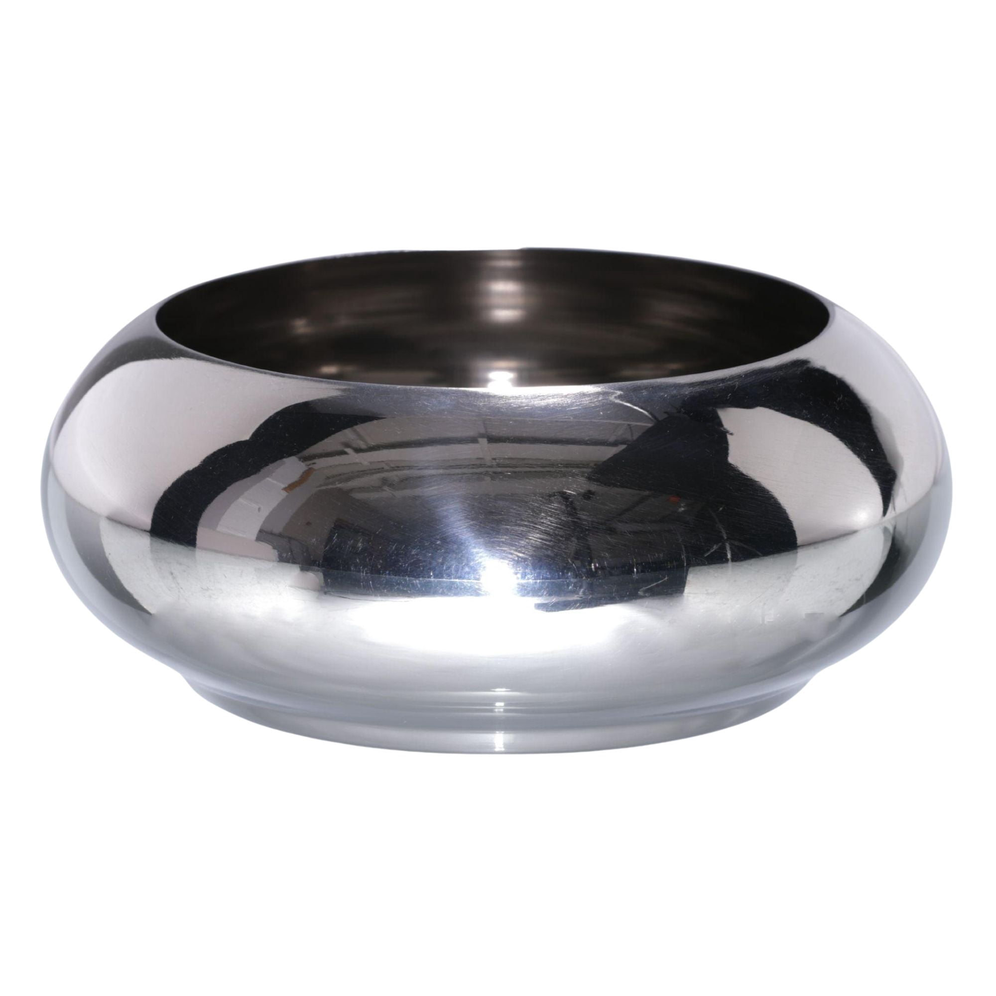 Unspill-a-Bowl® 18/8 Stainless Steel Dog Bowl - Classic Silver | No Spill, Long Ears, Slow Feeding - Large