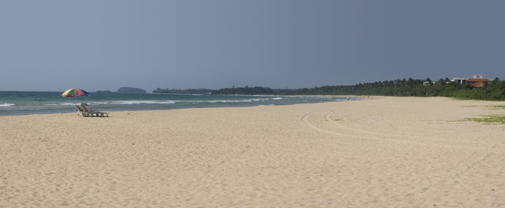 Unspoiled beach at Bentota Beach Resort Bentota Southern Province Sri Lanka Canvas Art - Panoramic Images (27 x 9)