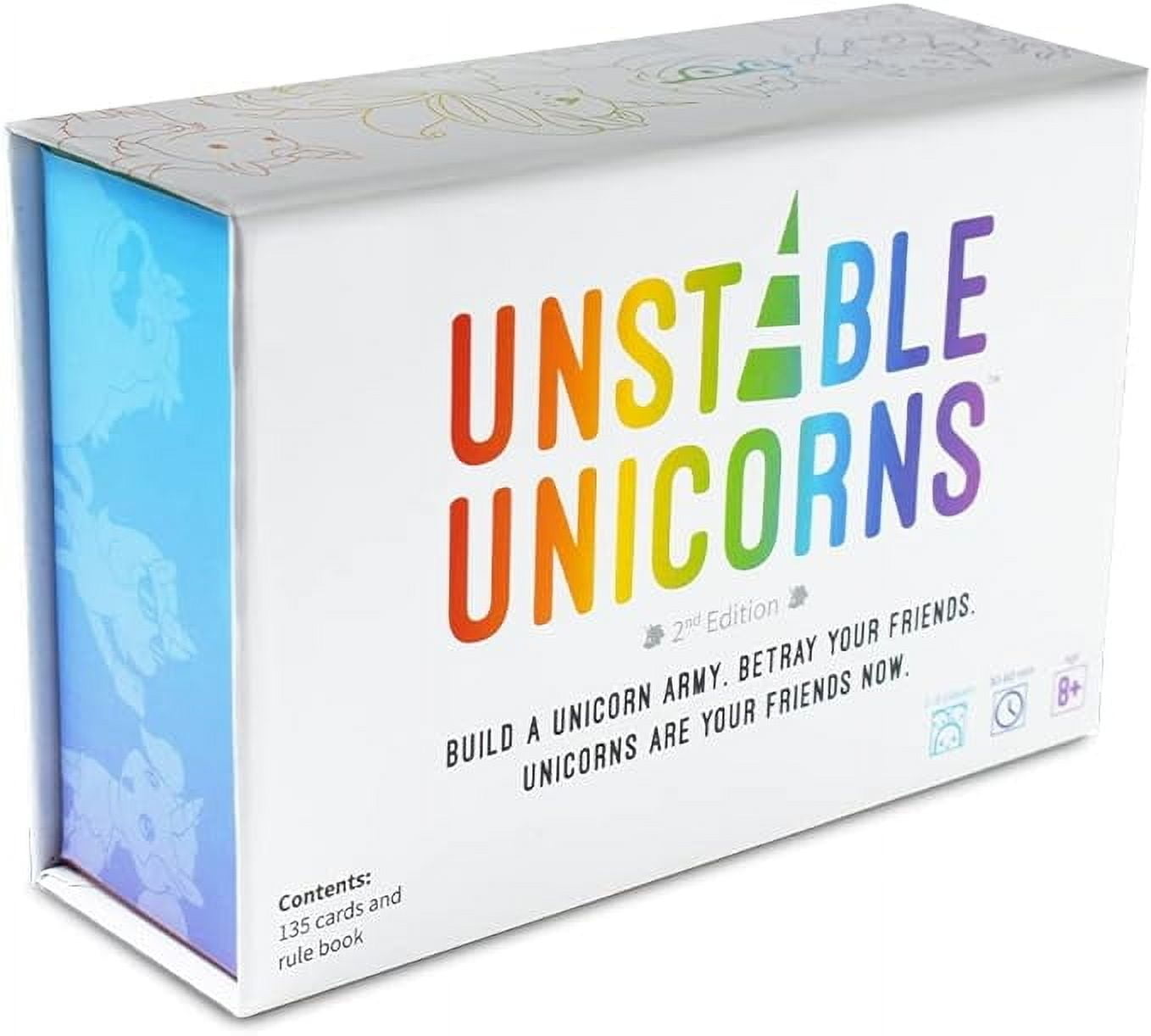 Unstable Unicorns Base Game - Competitive Award-Winning Card Game For Kids, Teens, Adults - 2-8 Players, Easy, Quick