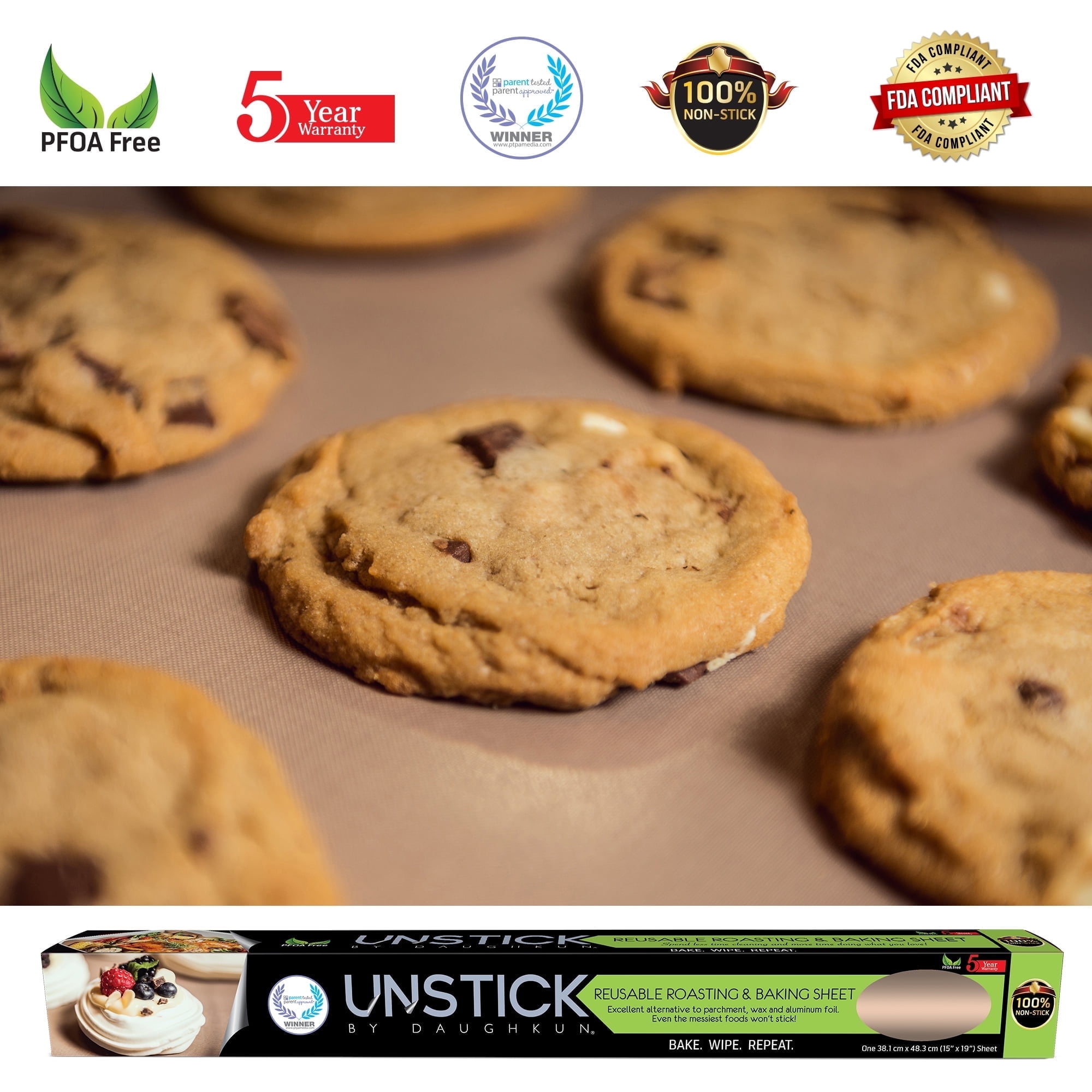 Beige Aluminum Non-Stick Reusable Roasting and Baking Sheet