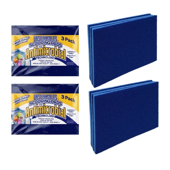 Unstinkables Antimicrobial Oversized Scour Sheets, Odor-Free, 6 Count