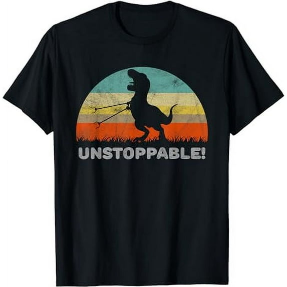 Unstoppable T Rex With Trash Grabber Pickup Tool Funny T-Shirt