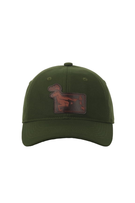 Unstructured 6-Panel Cap with Simulated Leather Patch