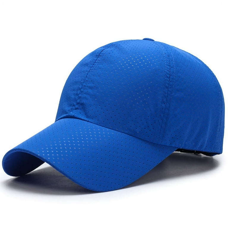 Mancro Unstructured Baseball Cap Quick Dry Sports Hat Lightweight Breathable, adult Unisex, Size: One size, Blue