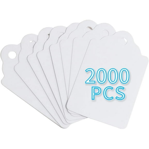 Unstrung Marking Tags,2000 Pcs Price Tags,1.75 x 1.1 Inches,White Merchandise Tags for Sale
