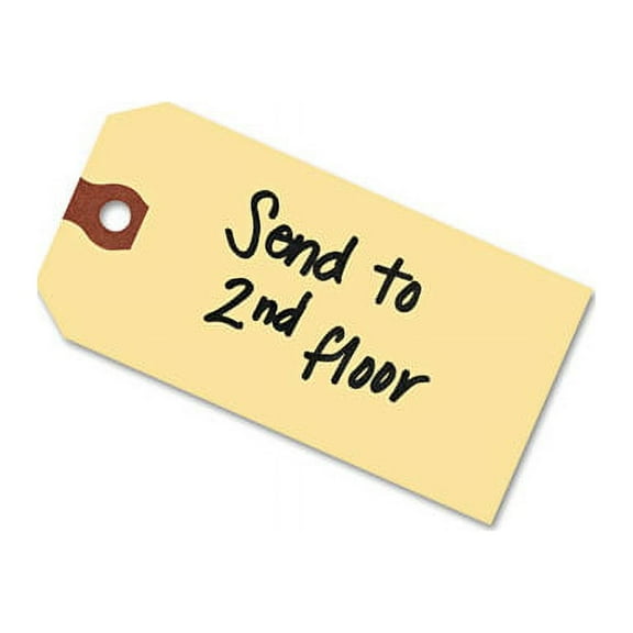 Unstrung Shipping Tags, 11.5 Pt. Stock 3.75 X 1.88, Manila, 1,000/box | Bundle of 2 Boxes