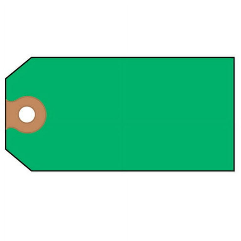 Unstrung Shipping Tags, 11.5 pt Stock, 4.75 x 2.38, Green, 1,000/Box Unstrung Shipping Tags, 11.5 pt Stock, 4.75 x 2.38, Green, 1,000/Box