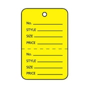 Unstrung Yellow Perforated Coupon Price Tags (1¼”W x 1⅞”H) - 1,000 pk.