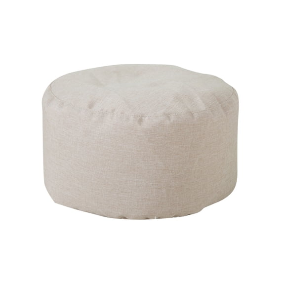 Unstuffed Faux Leather Pouf Cover, 16.5”x12.5" Handmade Footstool Ottoman Storage Solution, Floor Footrest Cushion, Foot Rest with Storage for Living Room, Bedroom Cover
