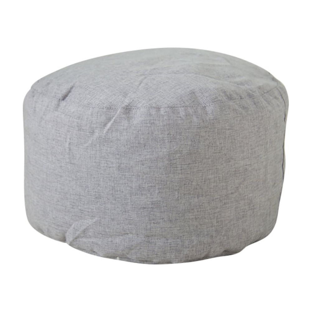 Unstuffed Faux Ottoman Pouf Cover, Round Foot Rest Poof Ottomans, Floor