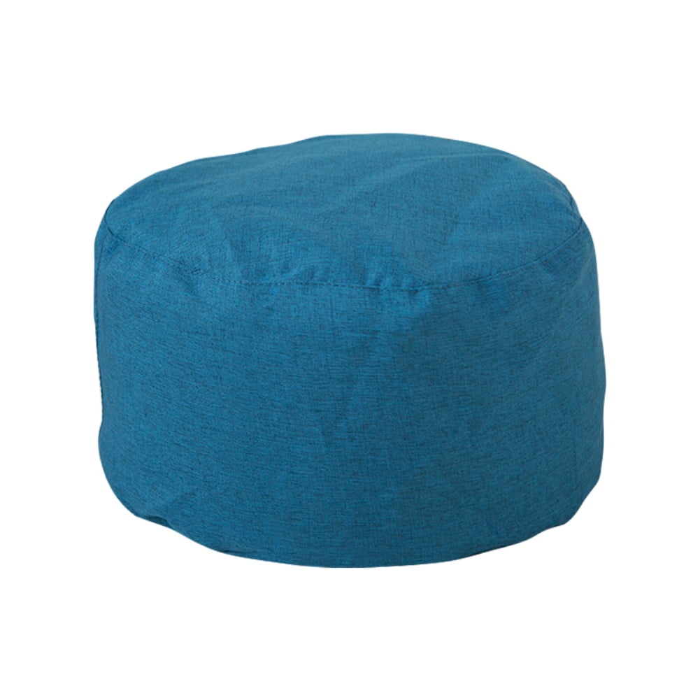 Unstuffed Faux Ottoman Pouf Cover, Round Foot Rest Poof Ottomans, Floor