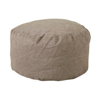 Unstuffed Faux Ottoman Pouf Cover, Round Foot Rest Poof Ottomans, Floor Footstool Pouffe, Bean Bag Chair Cover for Living, Room Dorm , Bedroom Furniture Case