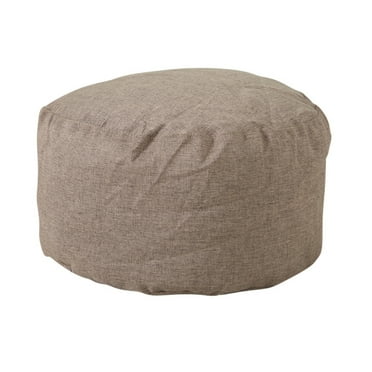 Unstuffed Faux Ottoman Pouf Cover, Round Foot Rest Poof Ottomans, Floor Footstool Pouffe, Bean Bag Chair Cover for Living, Room Dorm , Bedroom Furniture Case