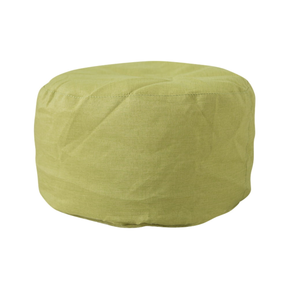 Unstuffed Faux Ottoman Pouf Cover, Round Foot Rest Poof Ottomans, Floor