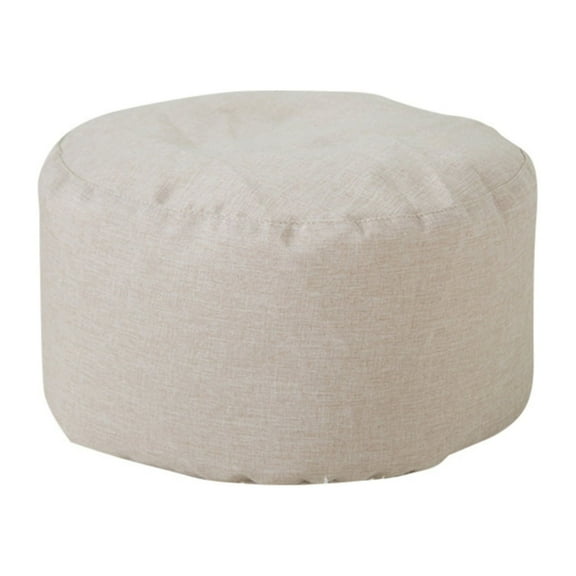 Unstuffed Foot Rest, Handmade Footstool, Floor Footrest Cushion - 16.5”x12.5”, Beige