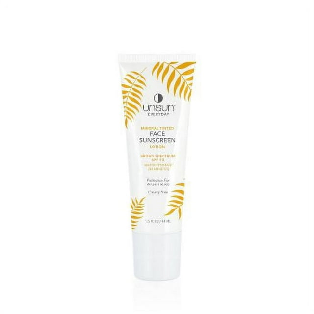 Unsun Cosmetics Mineral Tinted Face Sunscreen Lotion, SPF 30, 1.5 Oz