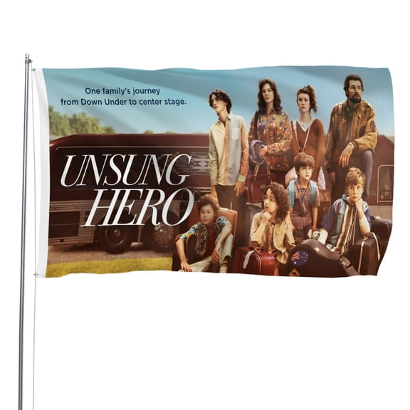 Unsung Hero-themed Printed Flag Perfect gift for fans, friends, and family members, and suitable for indoor and outdoor activities, party decorations.35.4"x59" (90cm150cm)
