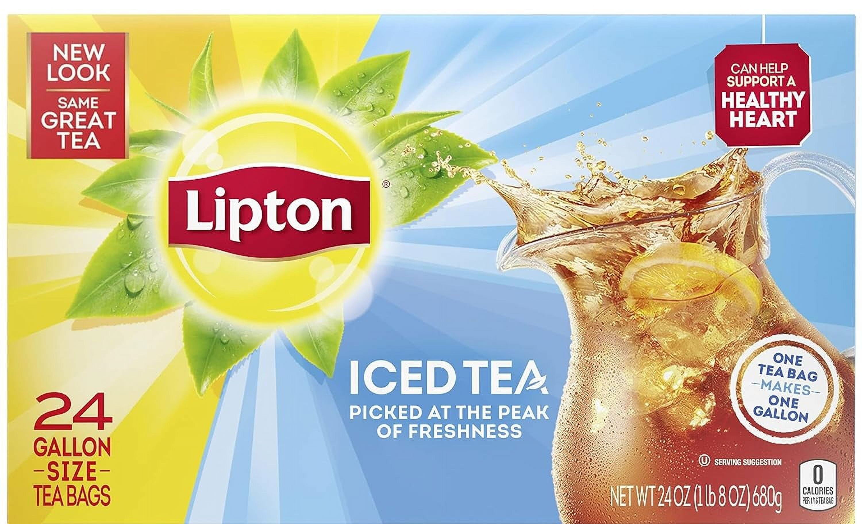 Unsweetend Iced Tea Bags, GallonSized, 24 Total Tea Bags
