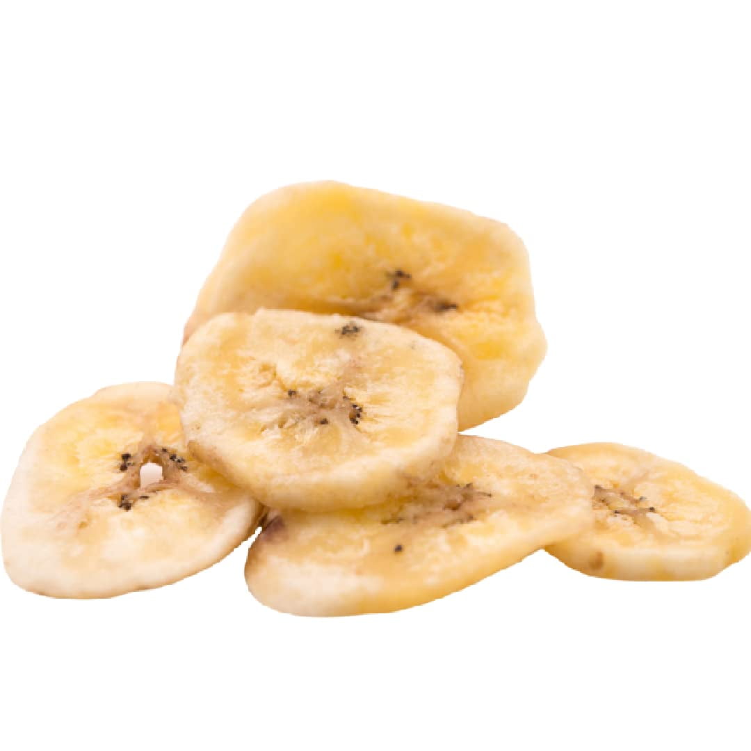 Unsweetened Banana Chip Slices 2 LBS. Freshly made ReCloseable Bag Top 14 Food Allergy Free