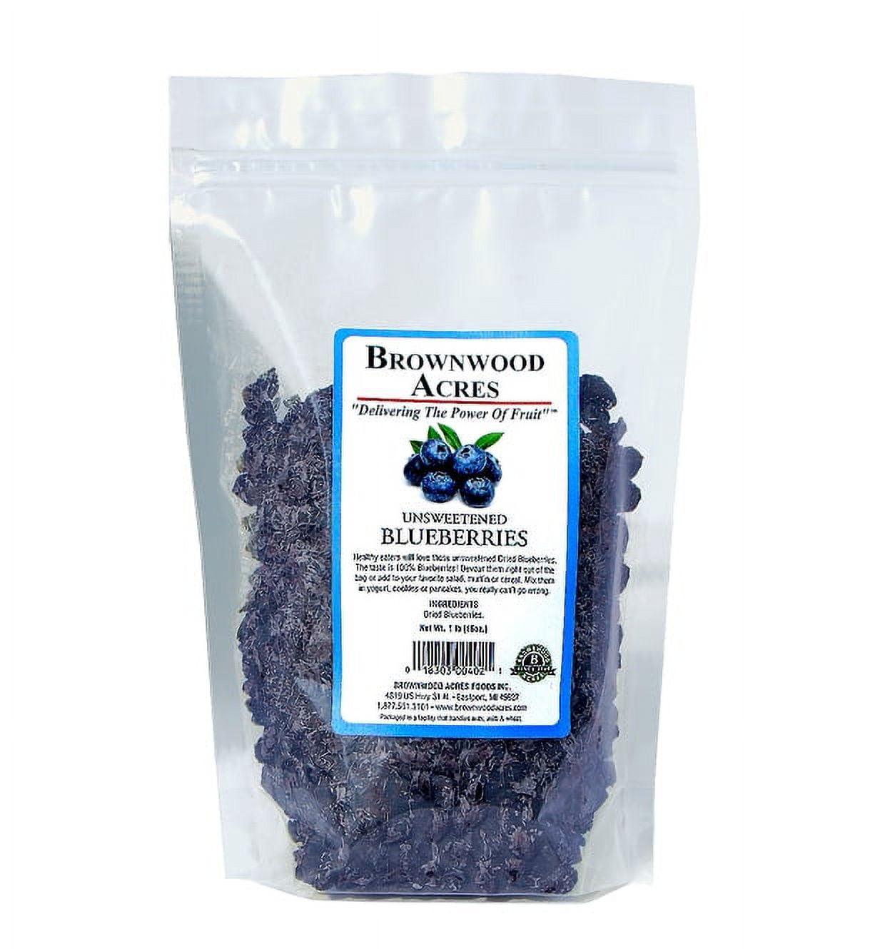 Unsweetened Dried Blueberries by Brownwood Acres No Added Sugars