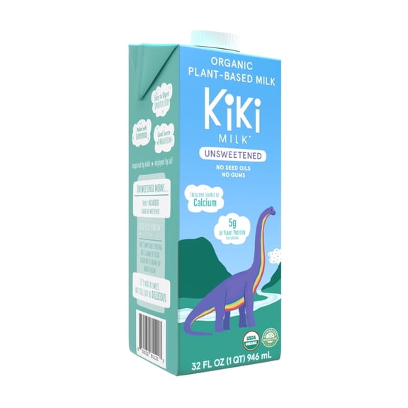 Unsweetened Kiki Milk - Organic - Calcium & Magnesium Source - Gluten Free, Gum Free, GMO Free, Dairy Free, Soy Free, Glyphosate Free - Shelf Stable - (32 oz pack of 6)