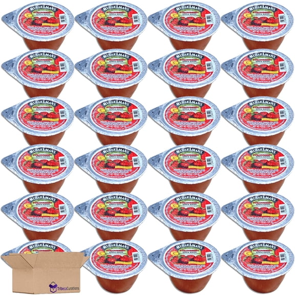Musselman's Unsweetened Strawberry Apple Sauce Cup, 4.5 Oz | Pack of 24