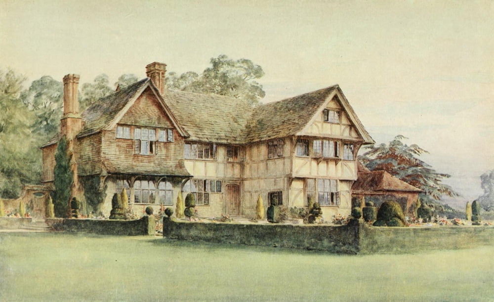 Unsworth Studio 52 1911 House at Rusper nr Horsham Sussex Canvas Art - Unsworth (18 x 24)