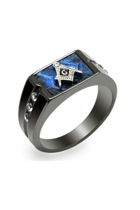 Men's Stainless Steel Masonic Lodge Freemason Ring