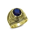thumbnail image 1 of Untamed Pack Navy Ring - Polished Stainless Steel, Gold Plating, Black, 1 of 7