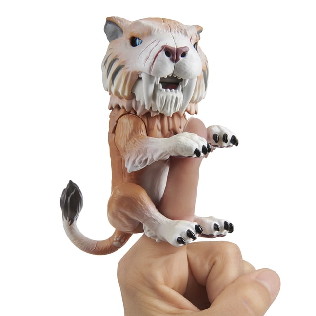 Wowyee Untamed Sabre Tooth Tiger by Fingerlings - Bronze Interactive Toy ...