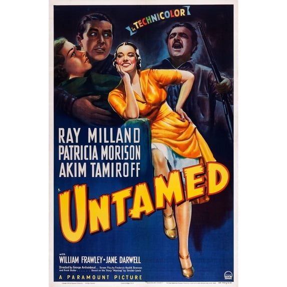 Untamed Us Poster Art From Left: Patricia Morison Ray Milland Akim Tamiroff 1940 Movie Poster Masterprint