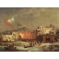 thumbnail image 1 of Unterberger Santa Lucia Festival Amalfi Painting Extra Large XL Wall Art Poster Print, 1 of 3