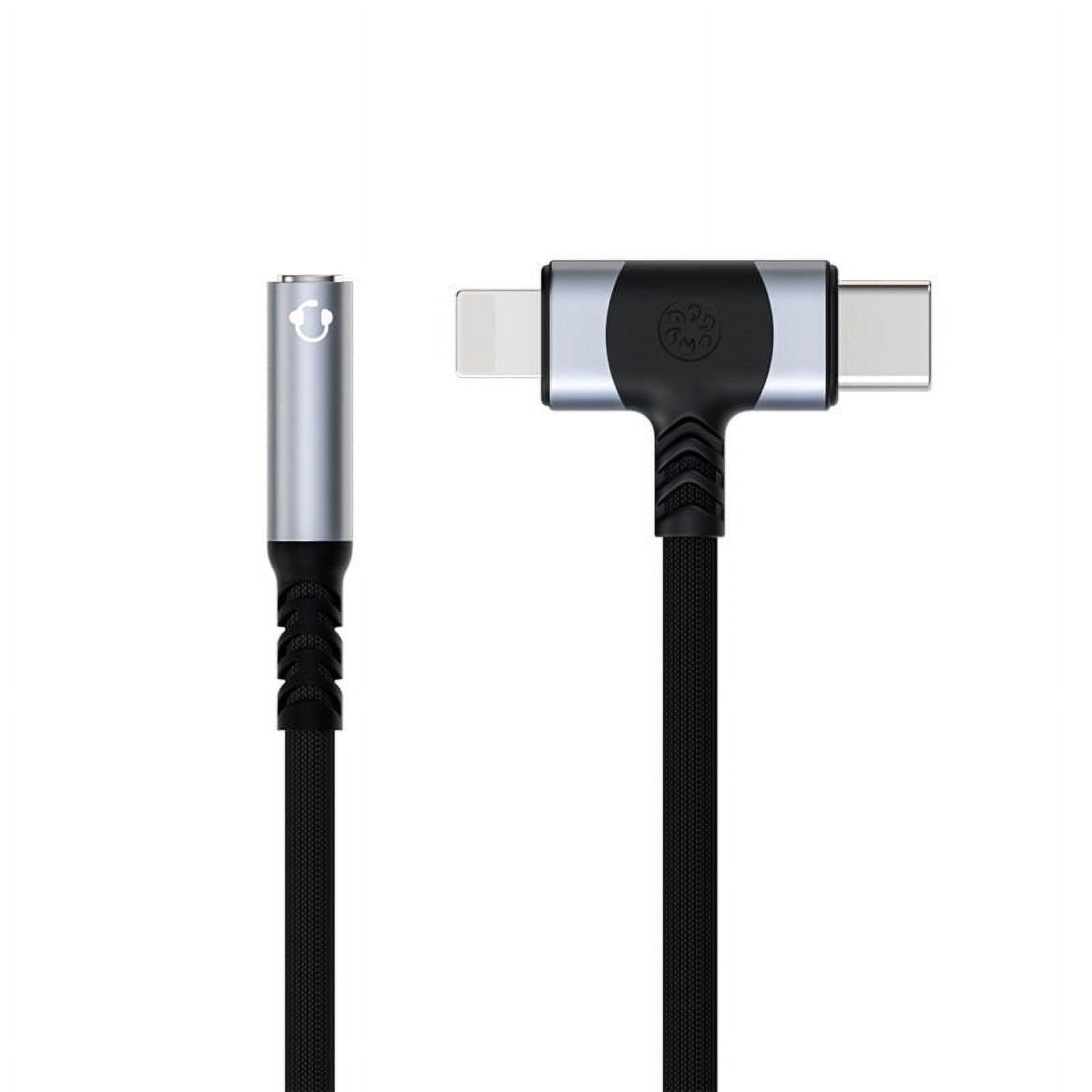 Untica Lightning & USBC to 3.5 mm Headphone Jack Adapter, 2IN1