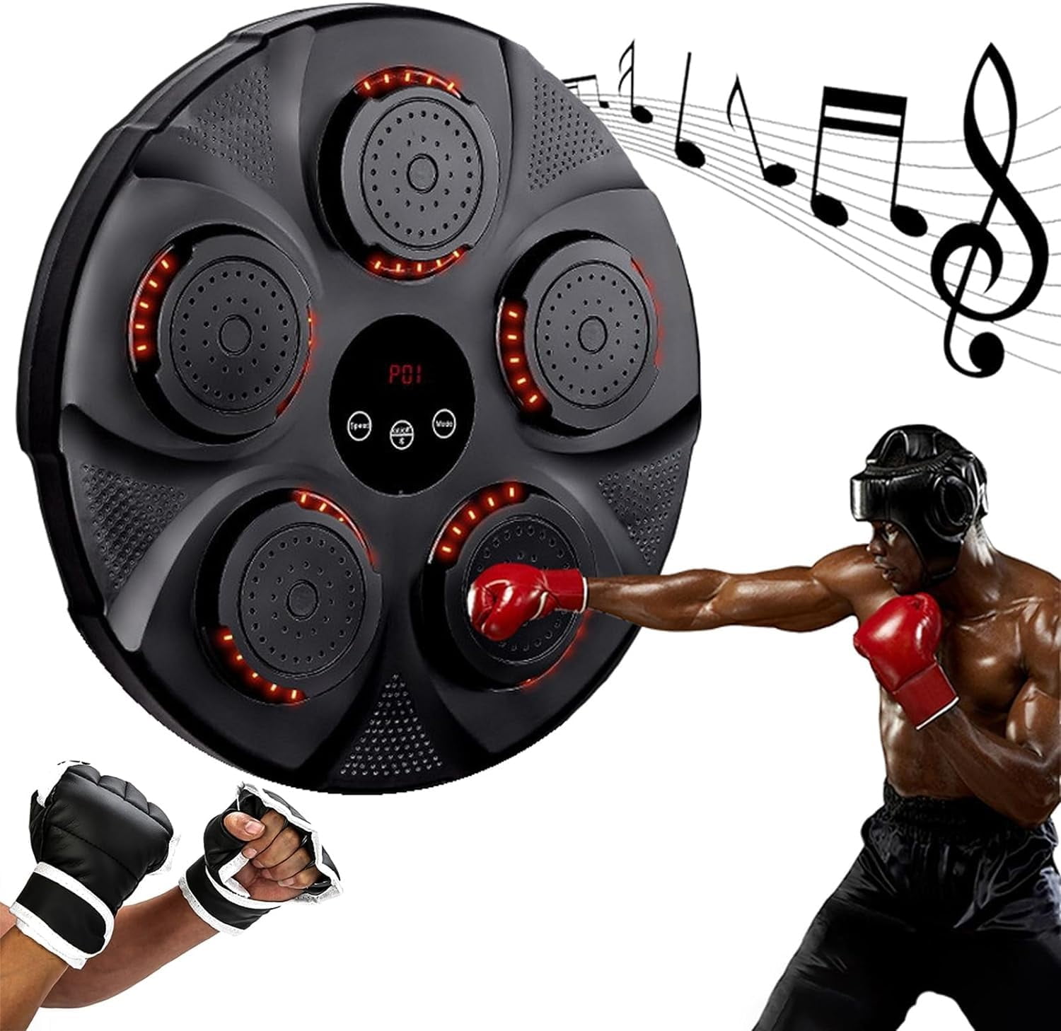 Boxing Machine 2023 New Boxing Machine,Can Connect to Bluetooth Smart Music  Boxing Machine with 1 Pairs of Boxing Gloves for Amateur Home Workout
