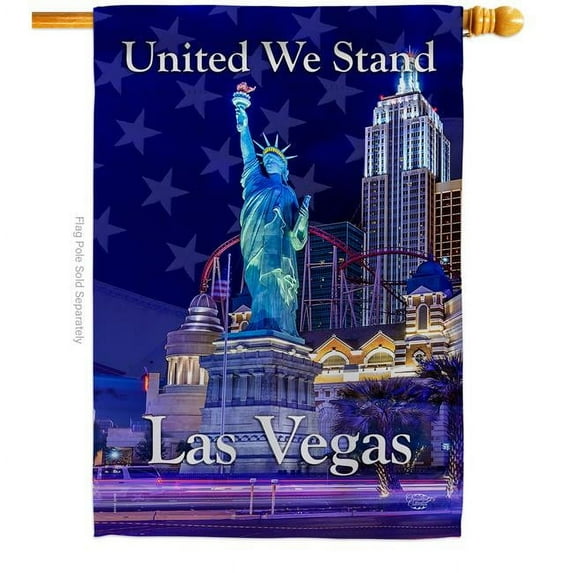 Untied We Stand Las Vegas Support Cause 28 x 40 in. Double-Sided Decorative Vertical House Flags for Decoration Banner Garden Yard Gift