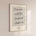 thumbnail image 1 of Until The Darkness Claim Us Bookish Quote Minimal Wall Art, Stretched Canvas 16x20in, 1 of 4