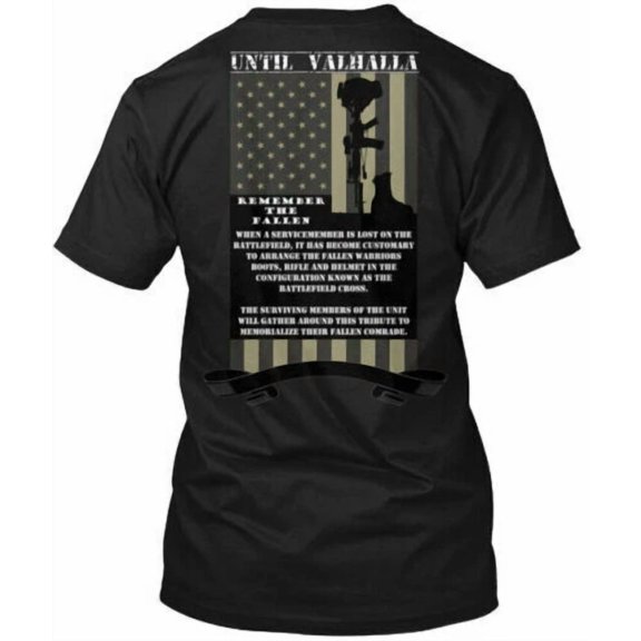 Until Valhalla Remember The Fallen Salute T-Shirt